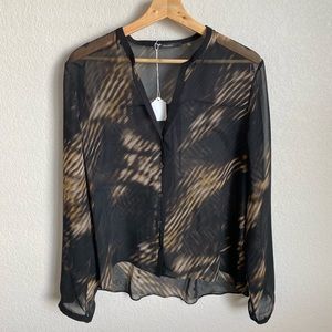 Tahari Sheer Blouse